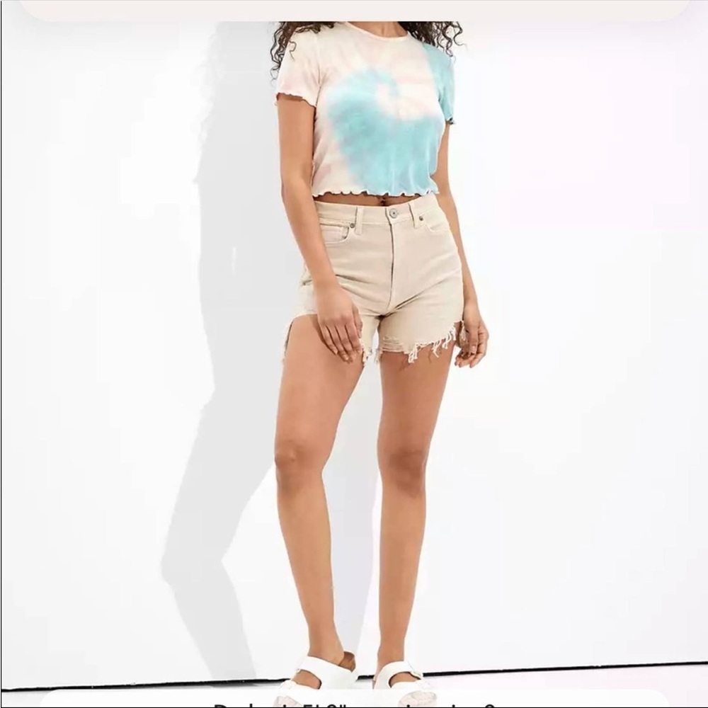 American Eagle highest rise mom shorts